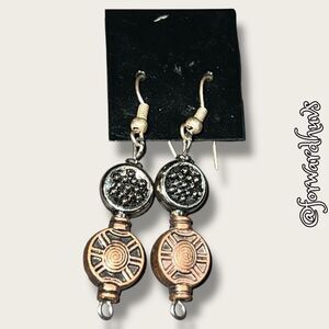 Bundle Sale 3 for $15 | Handcrafted Silver & Copper Tone Bead Earrings